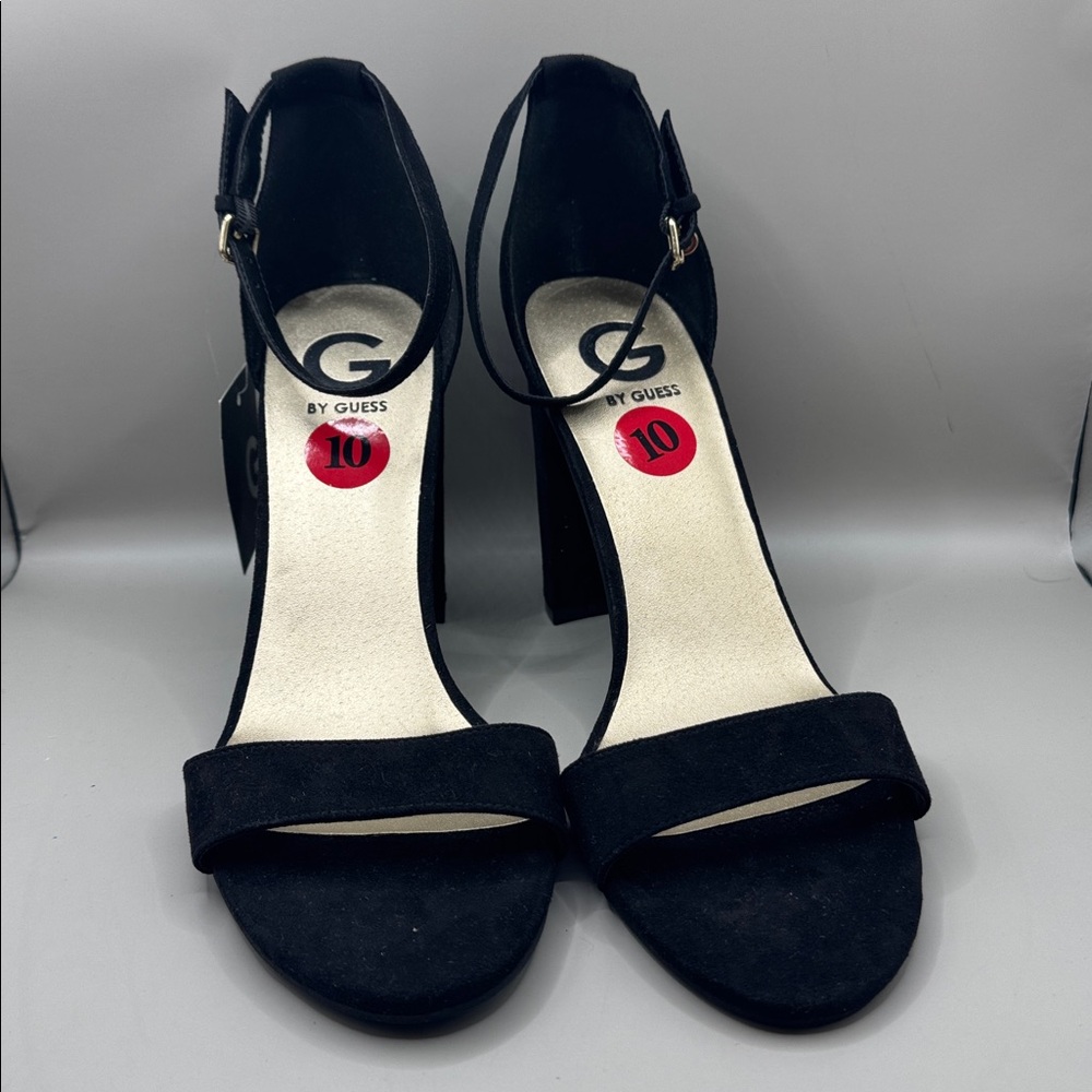 G by GUESS black faux suede heeled sandals - Picture 5 of 5